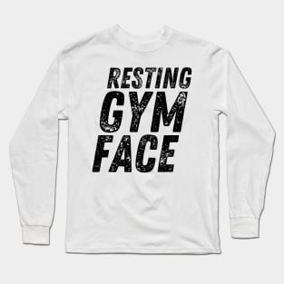 Resting Gym Face Long Sleeve T-Shirt